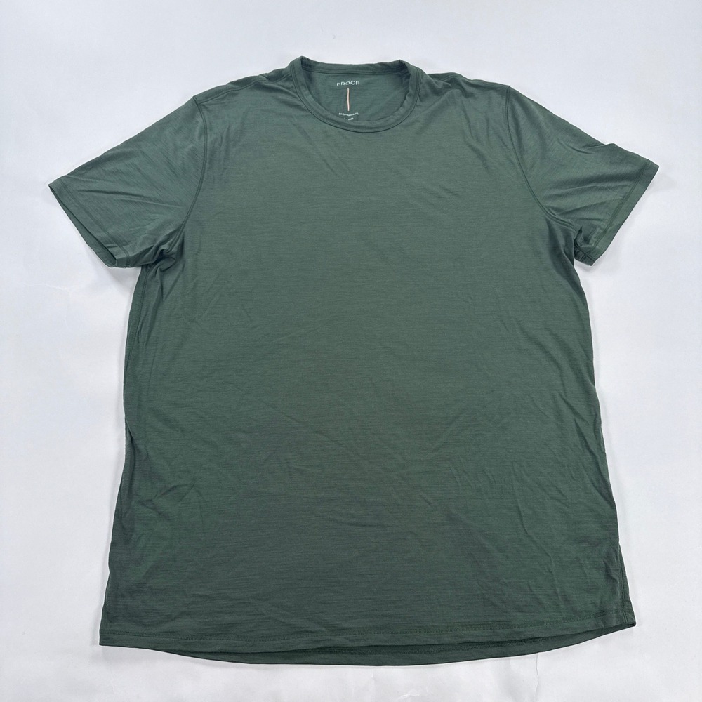 Proof 72 Hour Merino Wool T Shirt Mens XL Forest Green Performance Fit Huckberry